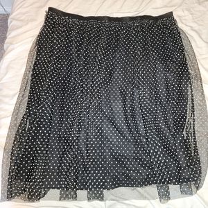 Plus size polka dot tulle skirt
